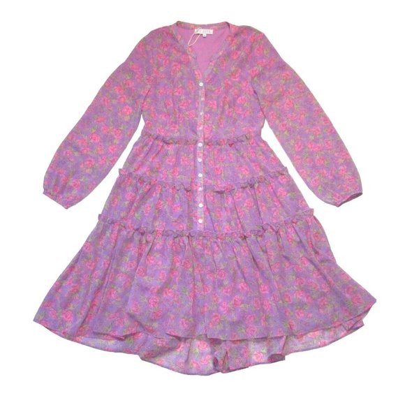 Ivy City Co Dresses & Skirts - NWT Ivy City Co. Lydia in Pink Floral Flowy Tiered A-line Dress M